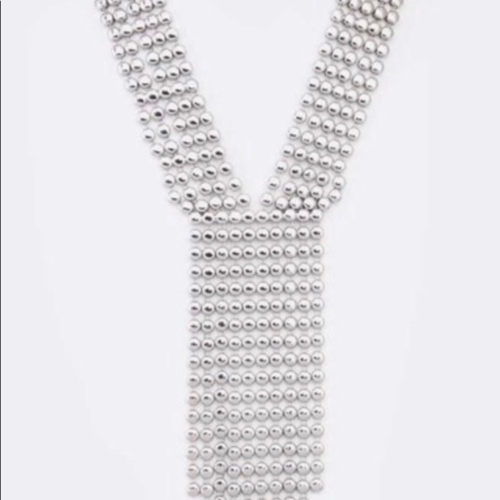 Stud Tassel Statement Necklace Set - image 2